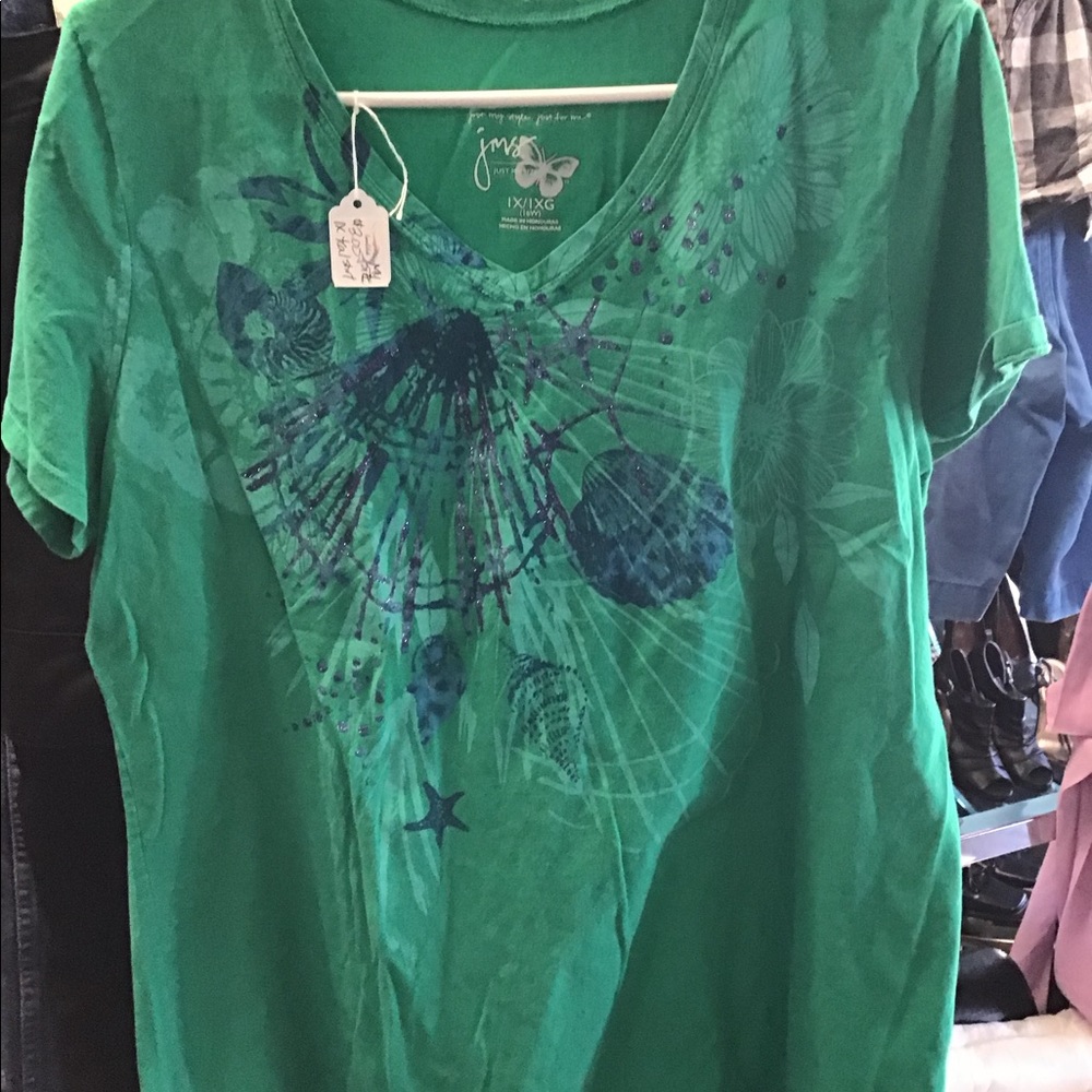 Just my size 1x teal with butterflies